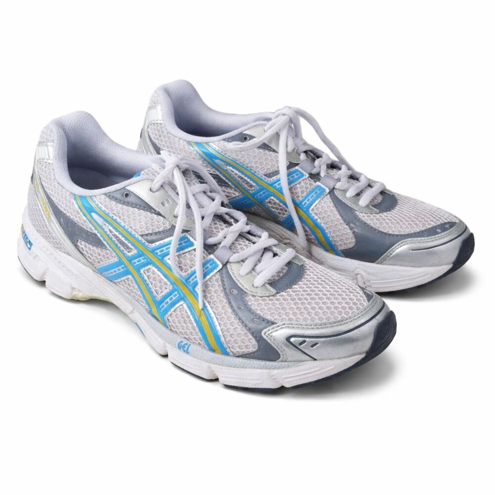 Asics Dynamic Quomax GEL Women’s 7.5 T09CQ White Turquoise Running Shoes